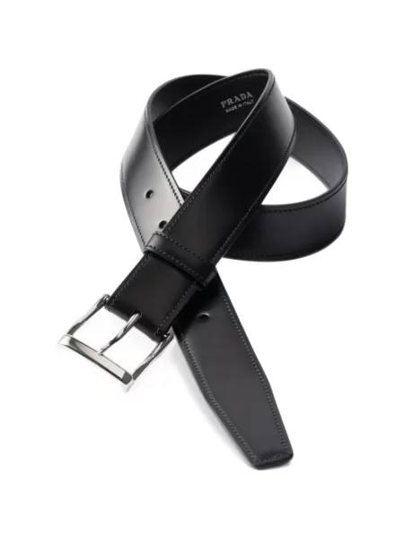 Cu centură curea Prada din piele cu bretele negru