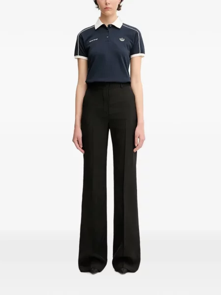 Pantaloni Adidas tricotate cu autograf alergare albastru