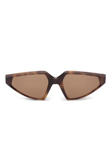 Ochelari de soare Sportmax cu imprimeu geometric maro