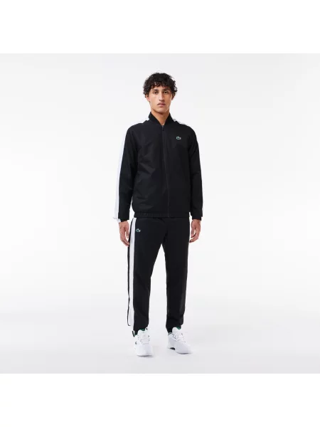 Lacoste Dres Regular Fit Z Długim Rękawem I Blokami Kolorów W Kolorze Czarnym czarny
