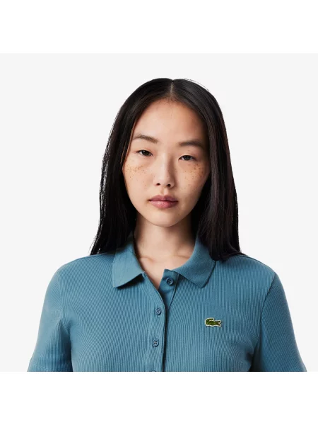 Поло Lacoste голубое