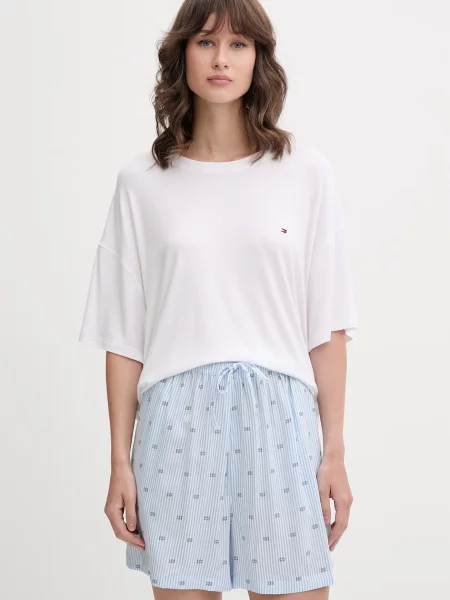 Tommy Hilfiger dvoudílné pyžamo s modalem bílé