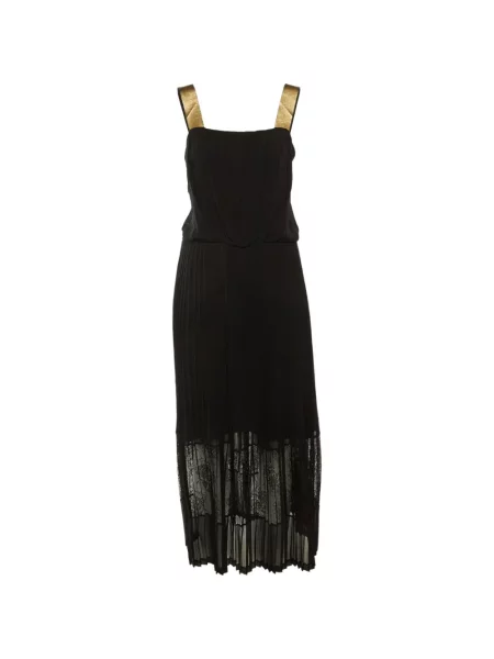 Rochie maxi Sandro din dantelă negru