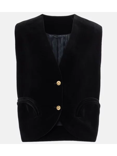 Vestă Blazé Milano de catifea negru