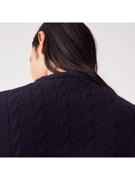 Lacoste Sweter Lacoste granatowy
