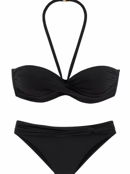 LASCANA Costum de baie două piese negru