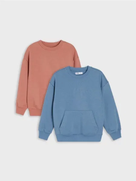 Sinsay Mikiny crewneck s bavlnou 2 pack vícebarevná