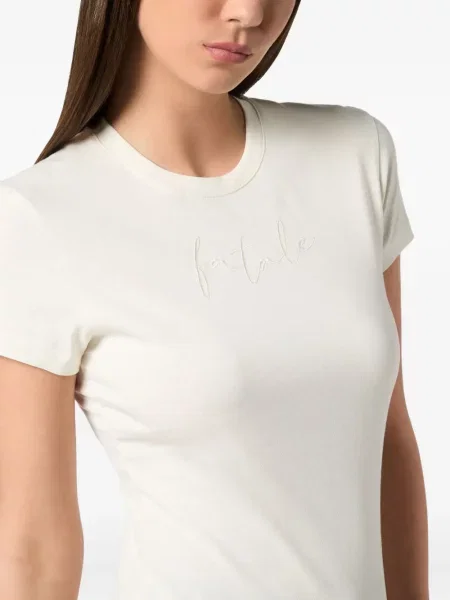 Tricou Philipp Plein cu aplicații alb