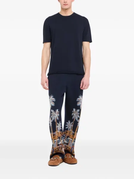 Tricou Alanui cu decolteu rotund albastru