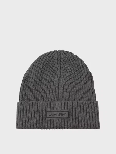 Шапка Calvin Klein чанки серая