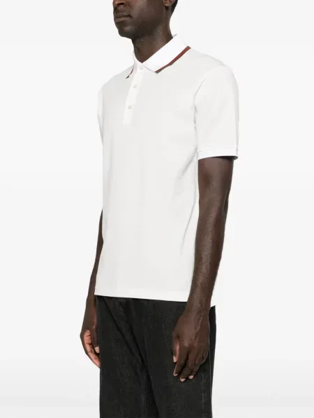 Tricou polo Gucci din jerseu alb