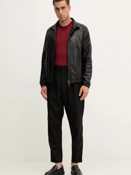 Вовняний светр Armani Exchange легкий бордовий