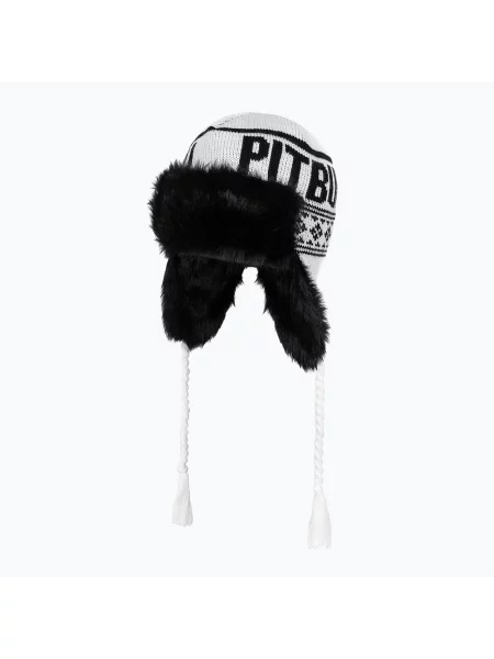 Мъжка зимна шапка Pitbull Beanie Mission Bay white/black бяло