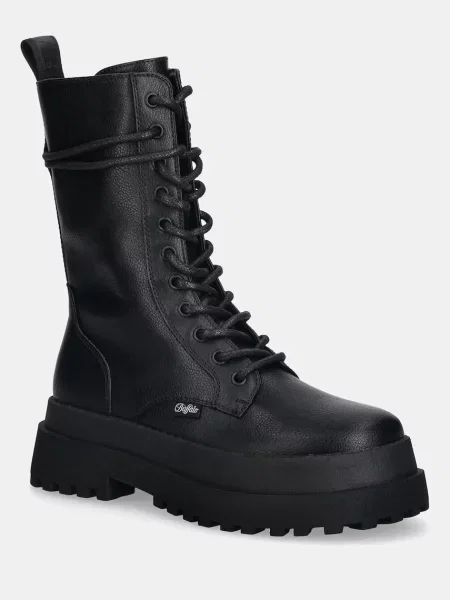 Buffalo Workery Pluto Lace Up Mid čierna