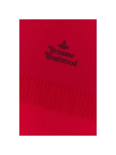 Szal Vivienne Westwood z frędzli czerwona