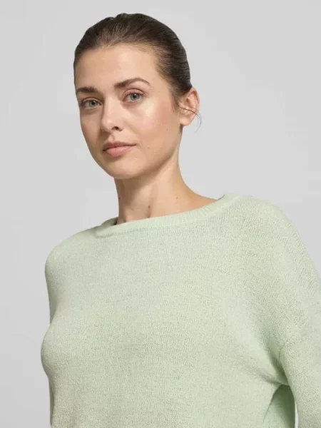 Sweter z dzianiny o kroju relaxed fit z dekoltem w łódkę Tom Tailor Denim