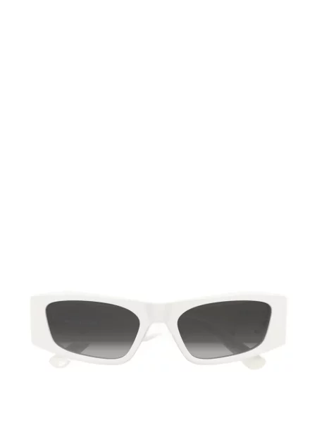 Ochelari de soare dreptunghiulari Balenciaga Eyewear cu autograf alb