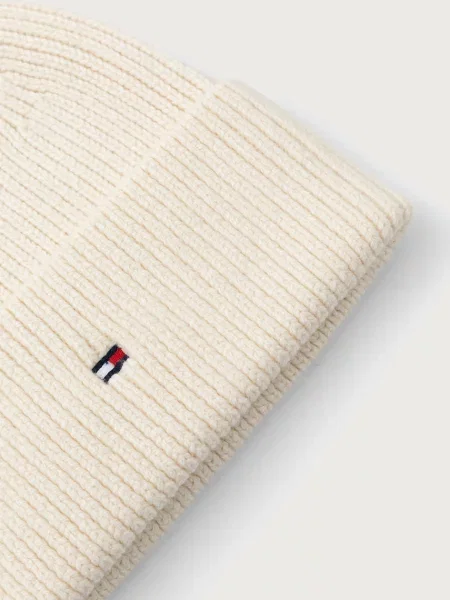 Tommy Hilfiger czapka z dodatkiem wełny beżowa