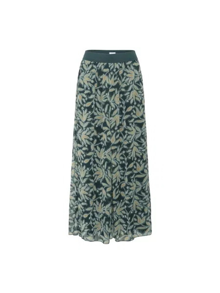 Maksi spódnica plisowana Saint Tropez w kwiatki zielona