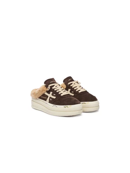 Sneakersy Premiata Micol Var Tmavo hnedá