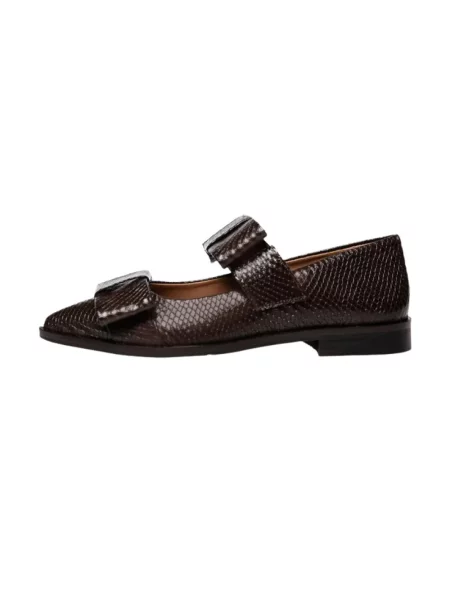 Balerinki Copenhagen Shoes skórzane brązowe