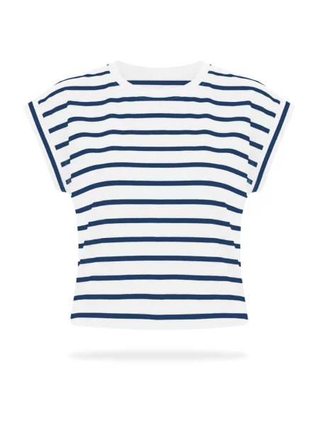 Imily Bela Tricou albastru închis alb