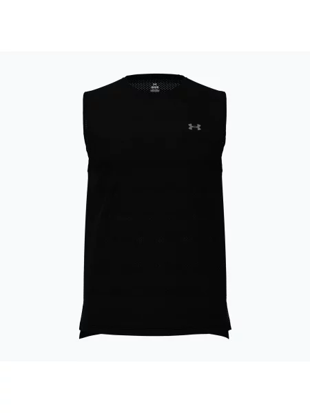 Tricou de alergare pentru bărbați Under Armour Velociti Tank black/black/metallic silver negru