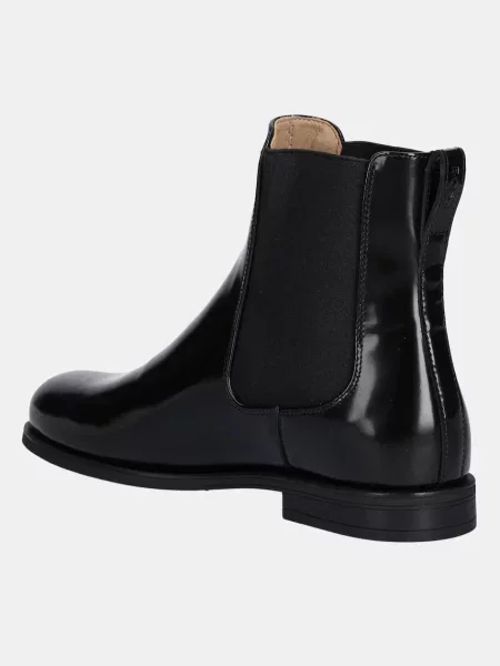 BOSS ghete chelsea de piele cu plat Lycia negru