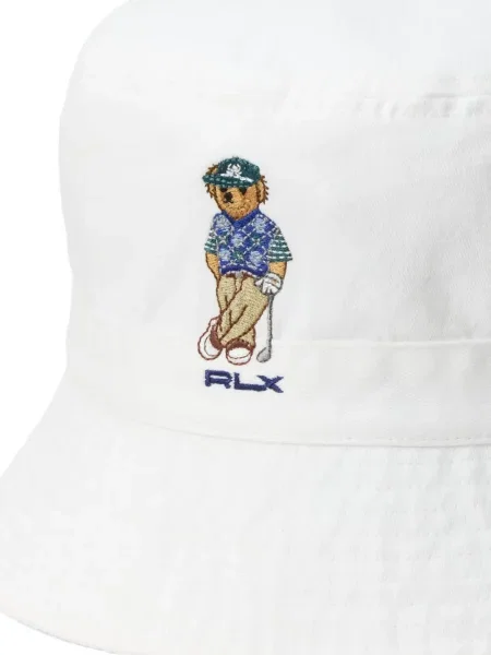 Pălărie bucket Rlx Ralph Lauren alb
