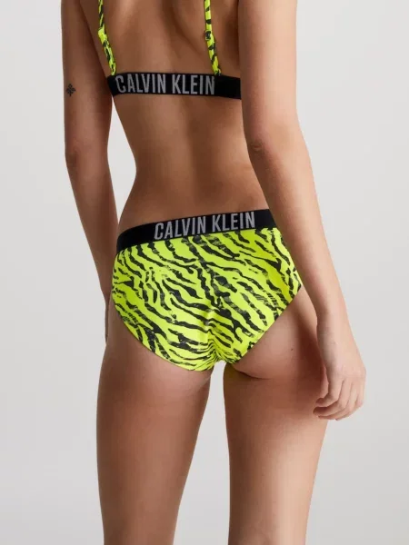 Bikiny Calvin Klein Swimwear s potlačou so vzorom zebry žltá