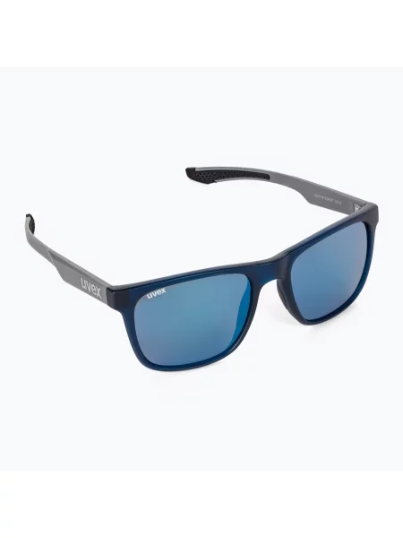Okulary przeciwsłoneczne UVEX Lgl 42 blue grey mat/mirror blue czarne
