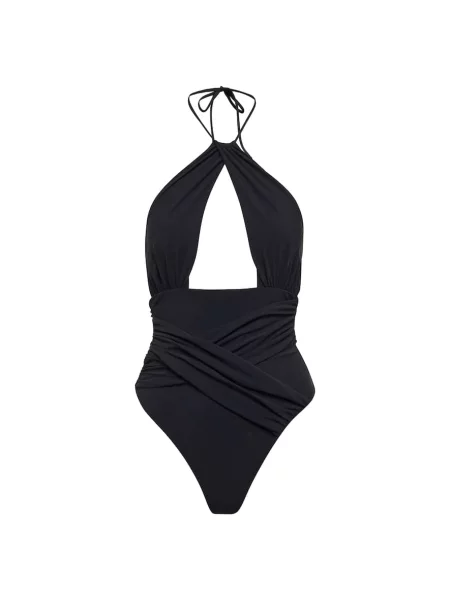 Strój kąpielowy Nensi Dojaka z dekoltem halter czarny