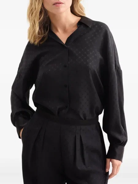 Pantaloni Eres cu imprimeu geometric negru