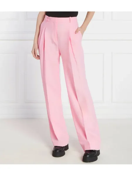 HUGO Pantaloni Havira | Relaxed fit | cu adaos de in roz