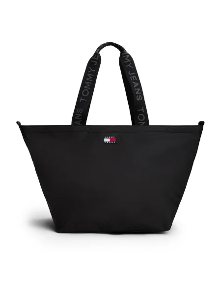 Geantă shopper Tommy Jeans negru