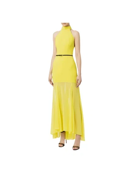 Sukienka maxi Elisabetta Franchi dzwony zielona