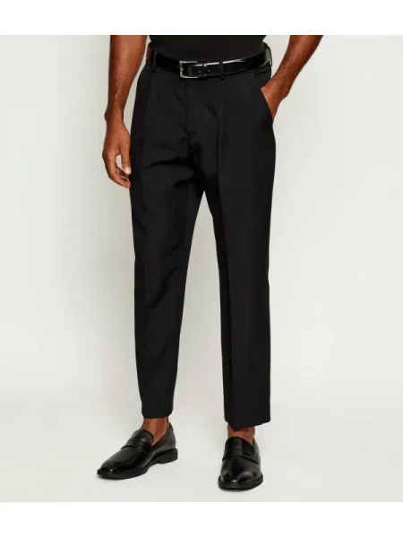Balmain De lână pantaloni chino | Straight fit negru