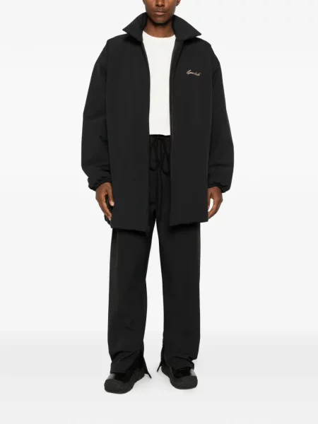 Палто Fear Of God Essentials бродирано черно