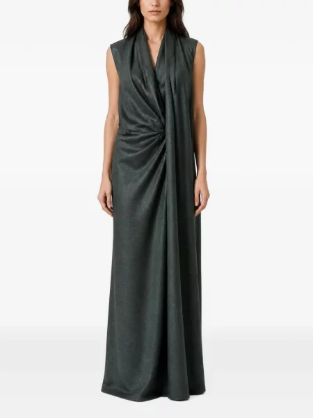 Rochie maxi Retori fără mâneci plic verde