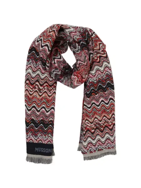 Fular Missoni de lână roșu