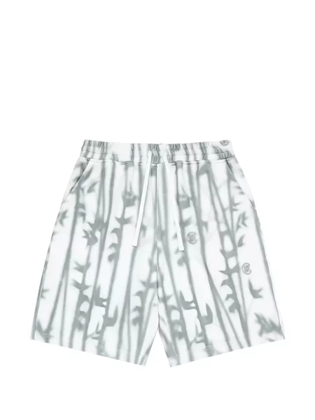 Pantaloni scurți Clot cu imagine din bambus alb