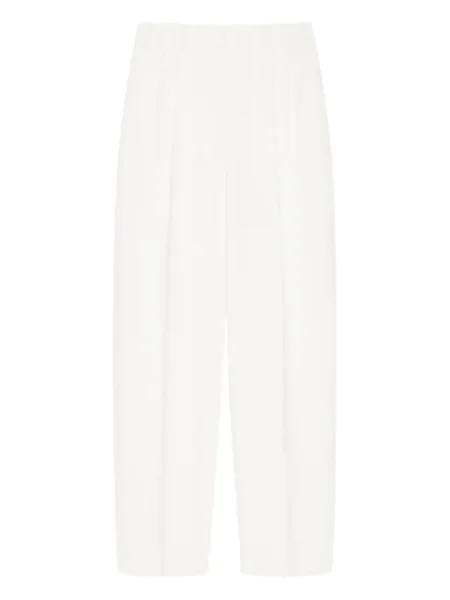 Pantaloni Givenchy de lână plisate alb