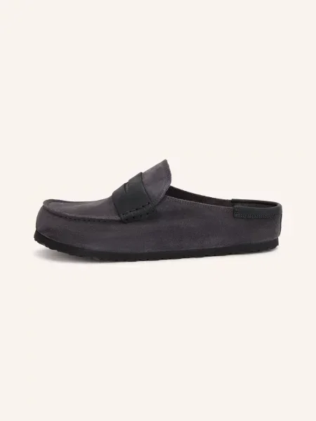 Sandały Birkenstock skórzane szare