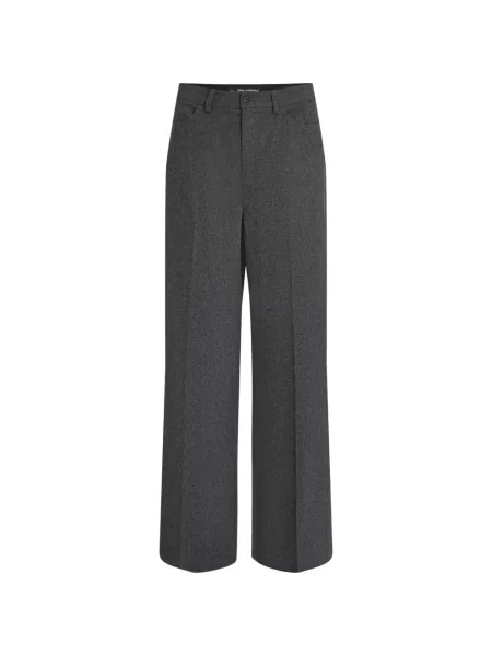 Pantaloni Karl Lagerfeld de flanelă gri