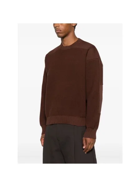 Sweter Y-3 wełniany brązowy