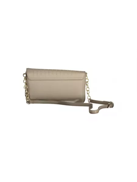 Lniana torebka crossbody Valentino By Mario Valentino z ćwiekami beżowa