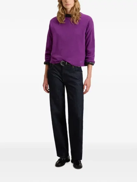 Pulover Woolrich cu decolteu rotund violet
