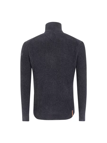 Lniany sweter Rrd niebieski