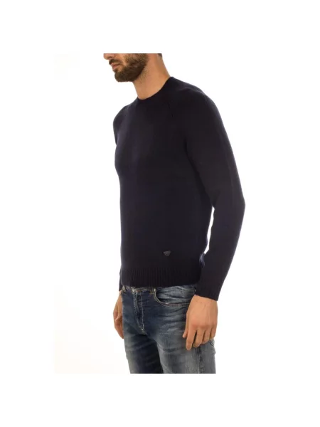 Sweter Armani Jeans z kaszmiru niebieski