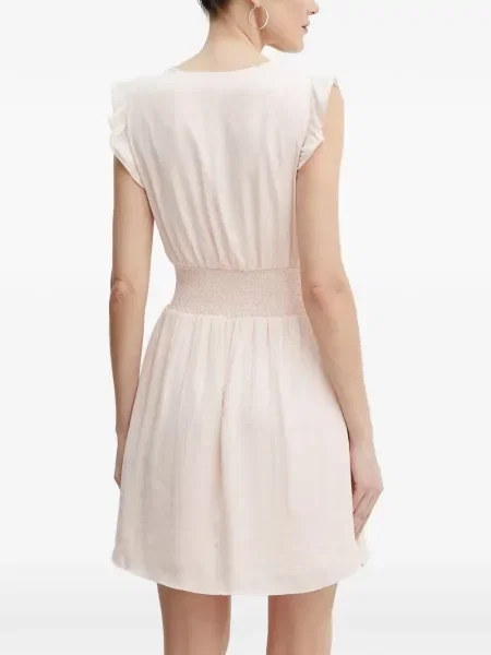 Rochie mini Morgan cu volane plic roz